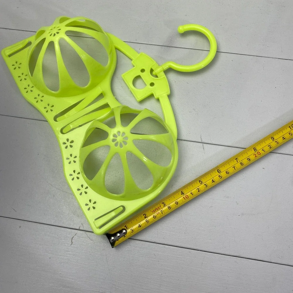 Unbranded Bra Drying Hanger Set 2 Neon Yellow Lingerie Shape Protector OS